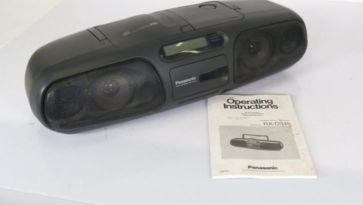 Panasonic RX-DS45 Boombox (CD defect) + Handleiding, Audio, Tv en Foto, Radio's, Gebruikt, Radio, Met cd-speler, Ophalen of Verzenden