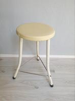 Vintage gele brabantia kruk origineel wit antieke retro, Ophalen, Gebruikt, IJzer