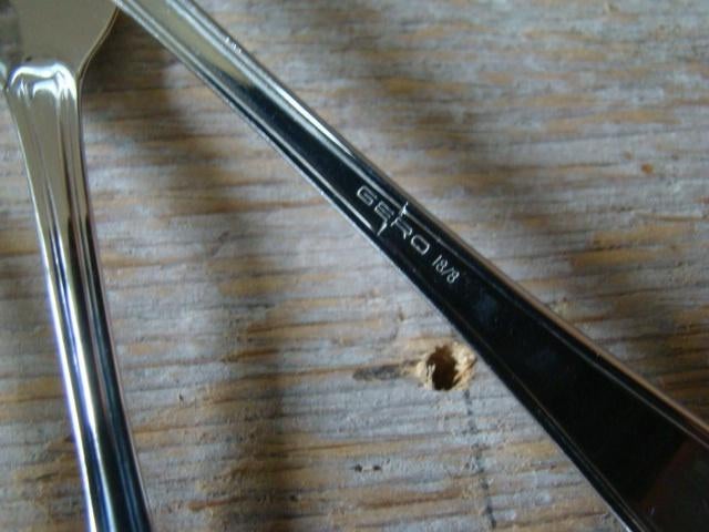 Bestek Gero 18/8, model 790 LINETTI, zo goed als nieuw, Antiek en Kunst, Antiek | Bestek, Ophalen of Verzenden
