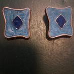 Artistiek emaille oorbellen clips, Ophalen of Verzenden, Nieuw, Overige kleuren, Overige materialen