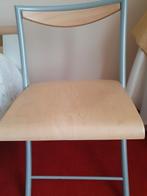 Houten klapstoel met metalen frame, Huis en Inrichting, Stoelen, Ophalen, Zo goed als nieuw, Hout, Eén