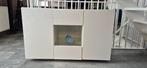 Witte hoogglans dressoir, Huis en Inrichting, Kasten | Dressoirs, Ophalen, Gebruikt, 25 tot 50 cm