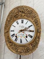 Antieke Comtoise Klok met Bloemenslinger, Ophalen