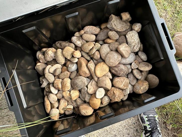 Scandinavische sierkeien - Diverse maten, Tuin en Terras, Grind, Keien en Split, Gebruikt, Kei, Grijs, Overige materialen, Ophalen of Verzenden