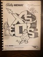 BALLY MIDWAY X & O's MANUAL, Elektronisch, Bally, Ophalen of Verzenden, Zo goed als nieuw