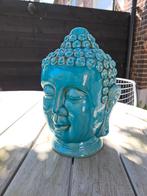 Blauw boeddhabeeld van keramiek, Huis en Inrichting, Woonaccessoires | Boeddhabeelden, Ophalen of Verzenden, Zo goed als nieuw