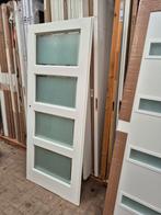 83x201,5cm binnendeur opdek L incl satijn facet glas XB13, Ophalen, 80 tot 100 cm, ., Binnendeur