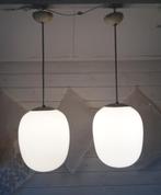 vintage design philips schoollamp hanglamp metaal opaline B, Antiek en Kunst, Ophalen