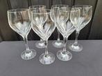 6 kristallen wijnglazen wijnglas kristalglas vintage, Overige typen, Gebruikt, Ophalen of Verzenden