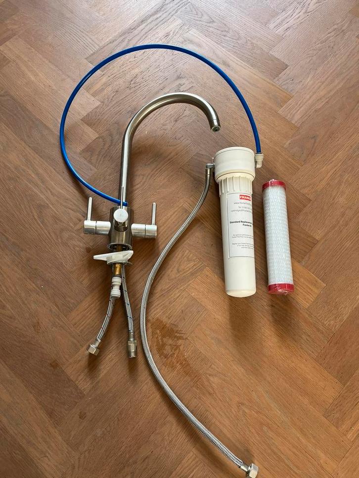 Franke rvs filterkraan keukenkraan inclusief nieuw filter, Doe-het-zelf en Verbouw, Sanitair, Gebruikt, Kraan, Rvs, Ophalen