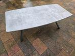 Salon tafel beton-look 120x60cm, Huis en Inrichting, Tafels | Salontafels, 50 tot 100 cm, Minder dan 50 cm, Rond, Gebruikt