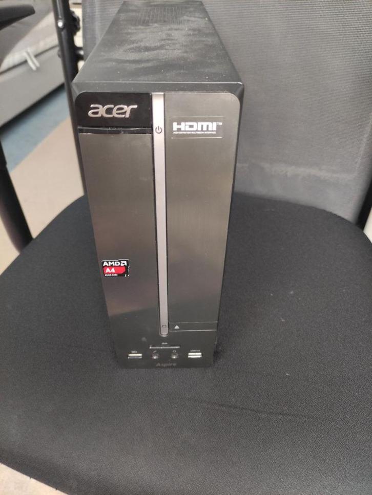 Acer Aspire XC-105 – AMD Quad-Core Desktop PC, Computers en Software, Desktop Pc's, Refurbished, 3 tot 4 Ghz, HDD, 4 GB, Ophalen of Verzenden