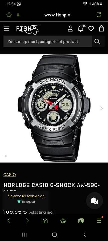 Gshock horloge.  Paar keer gedragen.  beschikbaar voor biedingen