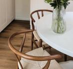 Tao Walnoot stoelen, Loods 5, Wish bone stoelen, Japandi, Huis en Inrichting, Stoelen, Ophalen, Gebruikt, Bruin, Japandi, Scandinavisch