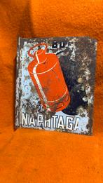 Emaille bord Butaan gasfles, Verzamelen, Ophalen of Verzenden, Gebruikt, Reclamebord