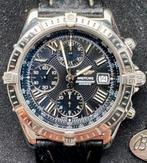 Breitling Crosswind black dial 43 mm box en papieren, Sieraden, Tassen en Uiterlijk, Leer, Staal, Breitling, Polshorloge