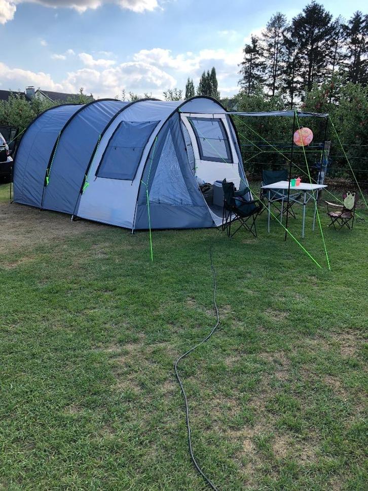 Obelink Spacetunnel 5 VK – familietent, 2x gebruikt!, Caravans en Kamperen, Tenten, tot en met 5, Zo goed als nieuw, Ophalen