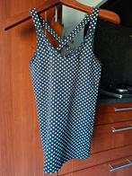 Topje Wrapper. 10days. Zwart-wit polkadot. Maat M, Kleding | Dames, Tops, Maat 38/40 (M), Zwart, 10days, Ophalen of Verzenden