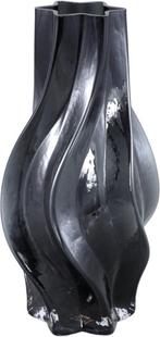 PTMD Florence Vaas 17x17x32 cm Glas Zwart Nieuw in Doos, Overige materialen, Markettenweg, Ptmd, Zwart