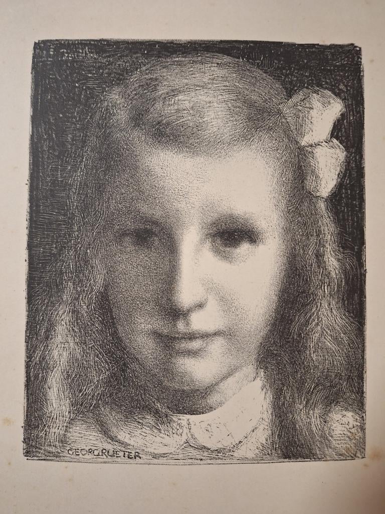 Portret van een meisje door Georg Rueter, Ophalen of Verzenden