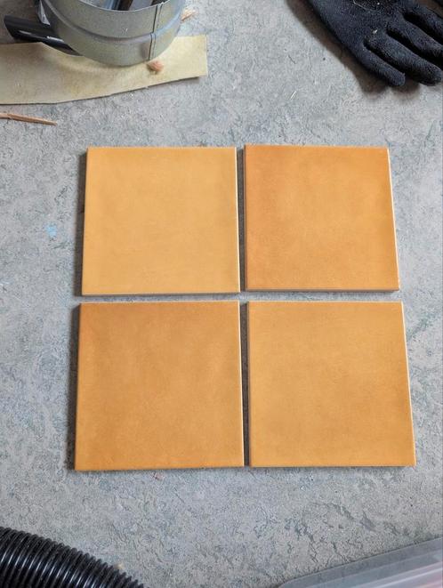 Oker gele wandtegels 1,5 m2, Doe-het-zelf en Verbouw, Tegels, Nieuw, Wandtegels, Keramiek, Minder dan 20 cm, Minder dan 20 cm