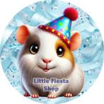 LF1385 ouwel cavia 20x4,7cm eetbaar ook in taart maat vers, Ophalen of Verzenden, Nieuw, Cupcakes, Versiering