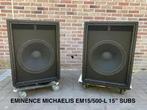 Paar 15” SUBS: EMINENCE MICHAELIS EM 15/500-L (incl. Filter), Ophalen, Zo goed als nieuw, 120 watt of meer, Subwoofer
