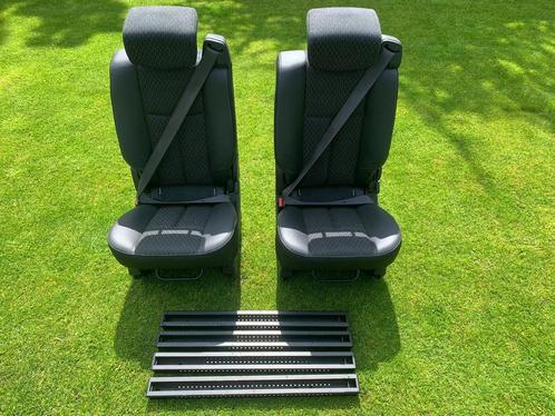 2 Stoelen met gordel op losse rails voor Camper,Bus,Oldtimer, Auto-onderdelen, Interieur en Bekleding, Amerikaanse onderdelen