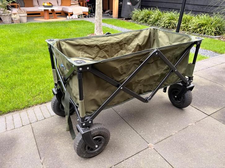 Groene premium bolderkar (met luchtbanden), Caravans en Kamperen, Bolderkarren, Gebruikt, Opvouwbaar, Ophalen