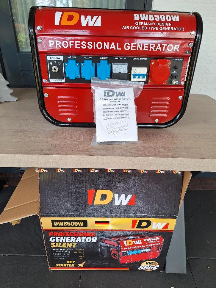 Aggregaat DW8500W op benzine, Doe-het-zelf en Verbouw, Overige Doe-het-zelf en Verbouw, Nieuw, Ophalen