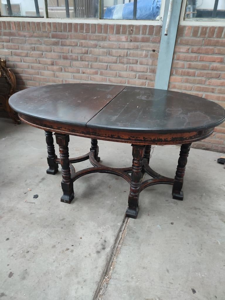 Zeer oude antieke cafe tafel, Ophalen