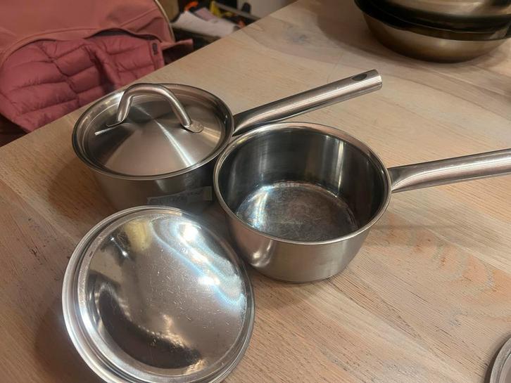 Kookpan en koekenpan voor gas - Diverse merken, Huis en Inrichting, Keuken | Potten en Pannen, Gebruikt, Koekenpan of Braadpan