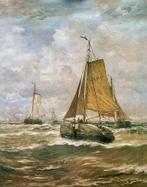 W.H.MESDAG, grote affiche vissersboot SCHEVENINGEN  96, Verzamelen, Scheepvaart, Verzenden, Motorboot, Kaart, Foto of Prent