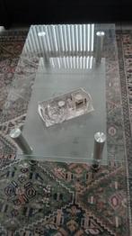 Salontafel glas, Huis en Inrichting, Tafels | Salontafels, Ophalen, Gebruikt, 100 tot 150 cm, 50 tot 100 cm