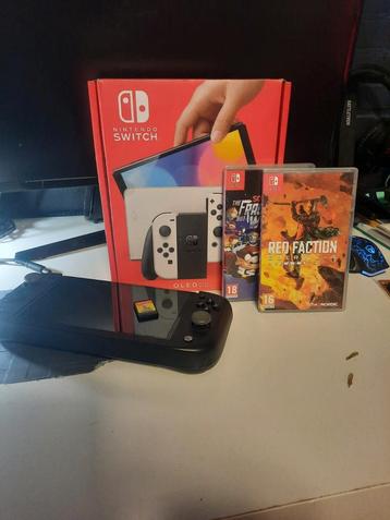 Nintendo Switch OLED + Games - Zo Goed Als Nieuw! beschikbaar voor biedingen