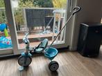 Smoby driewieler blauw met duwstang, Fietsen en Brommers, Fietsen | Driewielers, Ophalen of Verzenden, Zo goed als nieuw