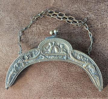 Antieke Messing Tasbeugel Alpaka - Engelen beschikbaar voor biedingen