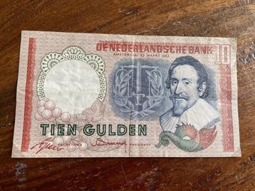 Bankbiljet, 10 gulden, Hugo de Groot beschikbaar voor biedingen