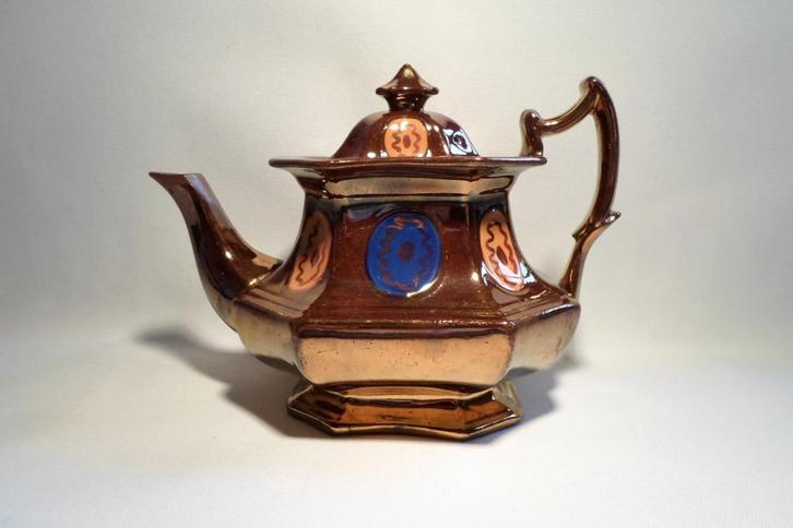 Luster Theepot Antiek, Antiek en Kunst, Antiek | Servies los, Ophalen of Verzenden