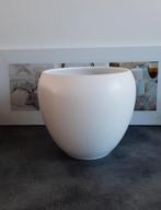Bloempot mat wit, Rond, Binnen, Zo goed als nieuw, Minder dan 40 cm