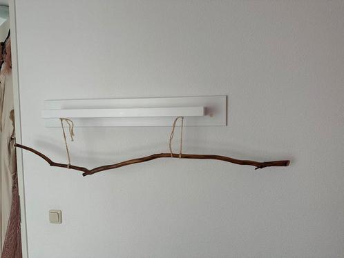 Wandrek met Houten Kledinghanger, Huis en Inrichting, Woonaccessoires | Kapstokken, Gebruikt, Wandkapstok, Minder dan 100 cm, Hout