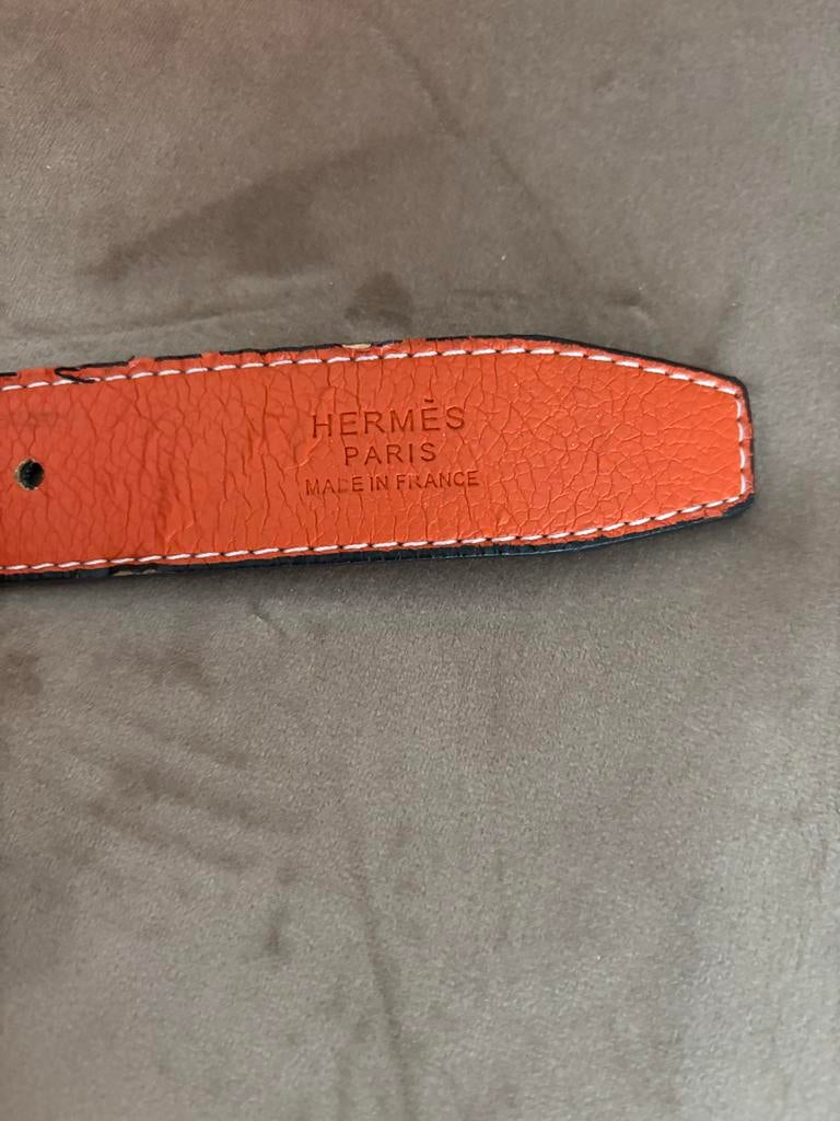 Hermes Riem Oranje 110 cm - Nieuwstaat, Kleding | Heren, Riemen en Ceinturen, Ophalen, Overige kleuren, Echt leder, Nieuw