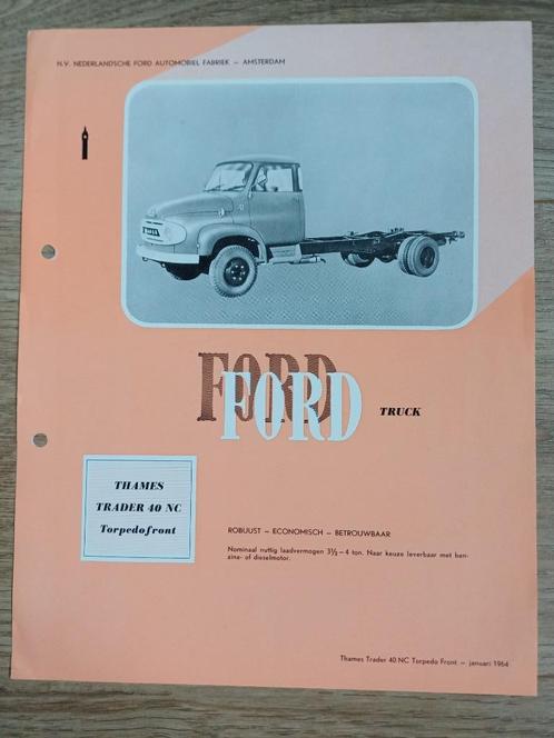 Ford Thames Trader 40 NC leaflet uit 1964, Boeken, Auto's | Folders en Tijdschriften, Zo goed als nieuw, Ford, Verzenden