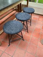 Zwart stalen krukken 3 stuks, Ophalen, Gebruikt, Staal