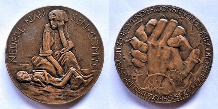 Nansen Comité 1923, Postzegels en Munten, Penningen en Medailles, Brons, Nederland, Verzenden