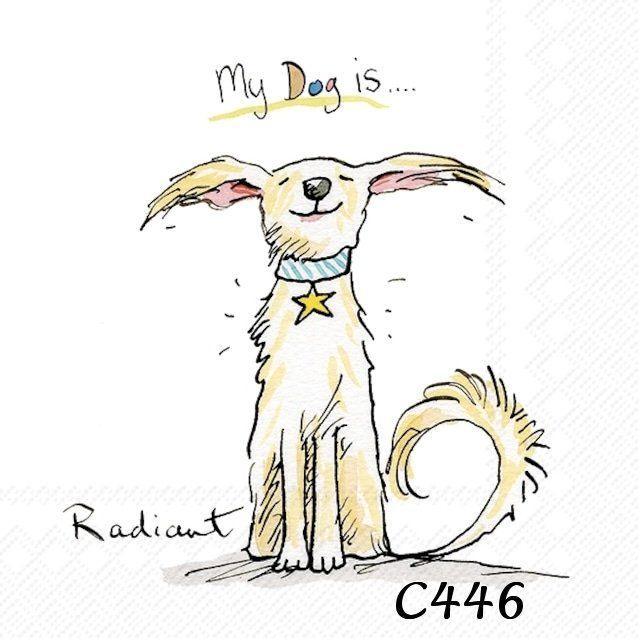 Servetten decoupage/bullet journal – My dog is… honden C446, Hobby en Vrije tijd, Knutselen, Nieuw, Materiaal, Verzenden