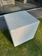 Hocker wit gemeleerd wicker (nieuw), Tuin en Terras, Tuinsets en Loungesets, Ophalen, Nieuw, Wicker, Bijzettafel