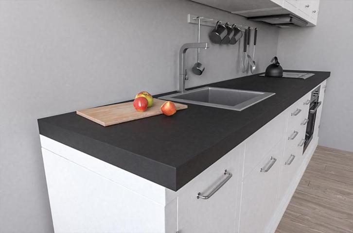 Zwart mat composieten bladen gezocht, Huis en Inrichting, Keuken | Complete keukens, Overige typen, Zwart, Ophalen of Verzenden