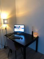 IKEA Bjursta uitschuifbare tafel/bureau, Huis en Inrichting, Ophalen, Gebruikt, Vierkant, 50 tot 100 cm