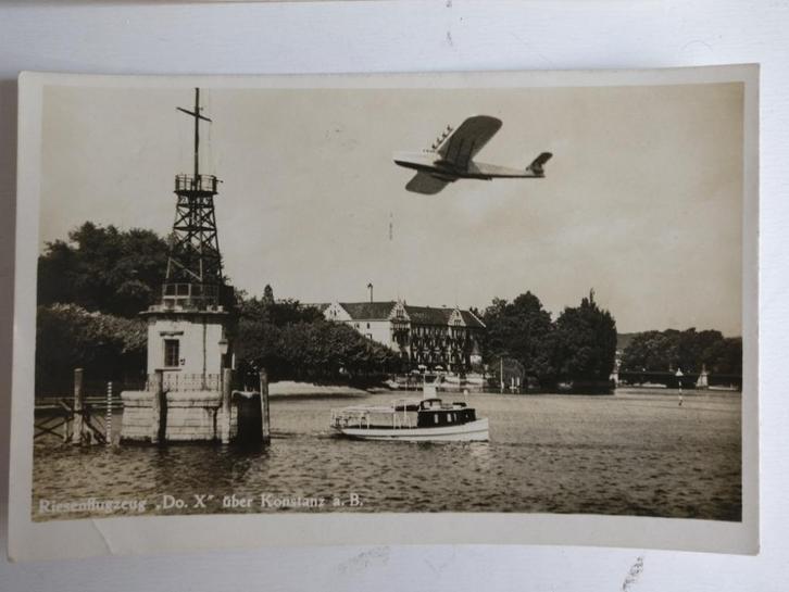 Ansichtkaart Riesenflugzeug Do X über Konstanz a. B. (A38), Verzamelen, Luchtvaart en Vliegtuigspotten, Gebruikt, Kaart, Foto of Prent